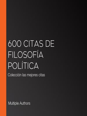 600 citas de filosofía política - Audiobook